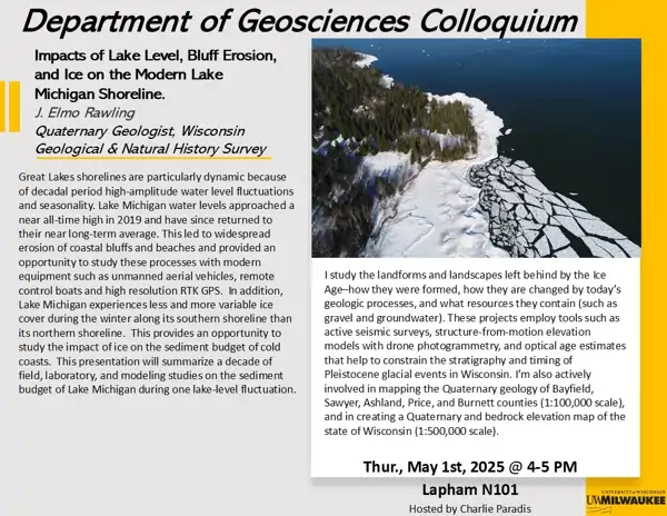 J Elmo Rawling Colloquia, Quaternary Geologist, Wisconsin Geological & Natural History Survey