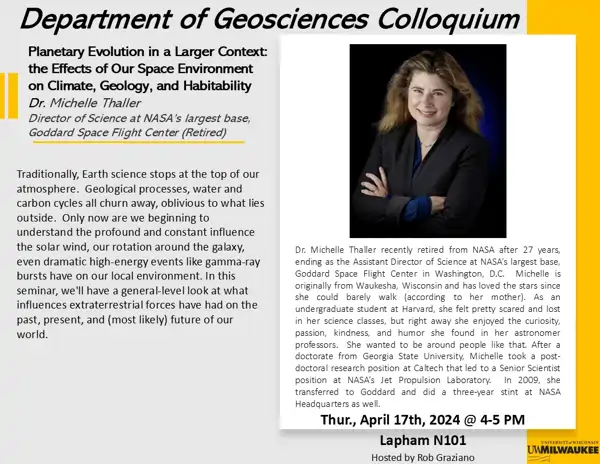 Michelle Thaller Colloquia, Assistant Director of Science Communication (retired) NASA