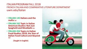 Italian program fall 2018 poster.