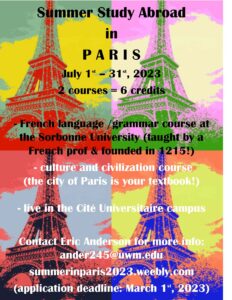 Paris Summer Study Abroad