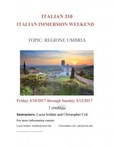 ITALIAN 310 Umbria Page flyer.
