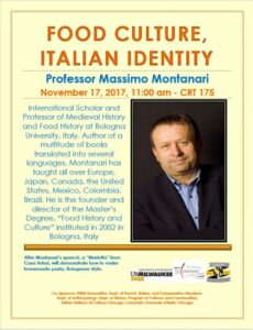 Food Culture, Italian Identity flyer.