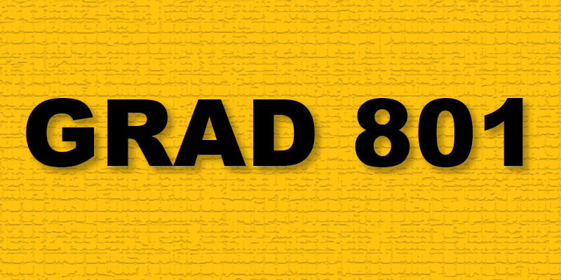 Grad 801 type on a rough background