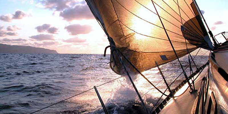 Sailing on open water