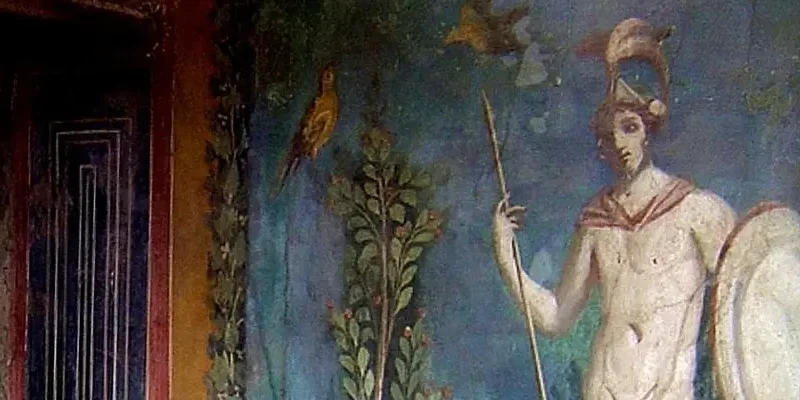 ancient painting of soldier