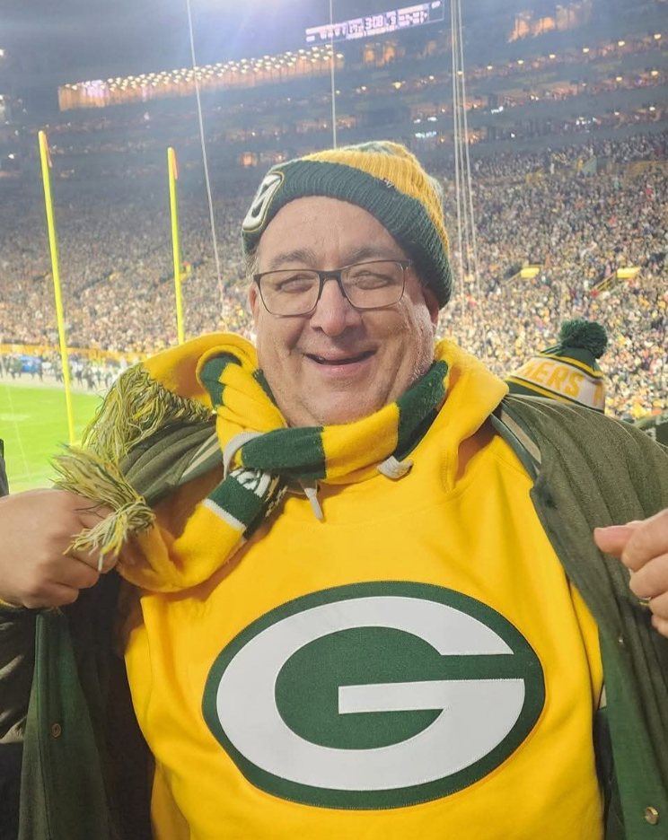 Lex Renda at Green Bay Packers game