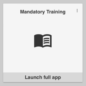 Portal Mandatory Training Tile