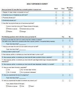 Adult Experiences Survey Tool