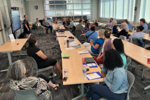 Professor Hogan leads a discussion on how children are represented in Latin American film 