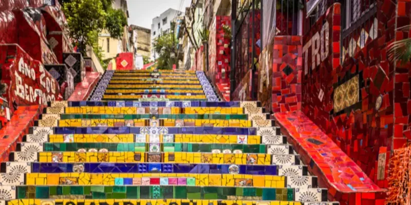 The Selaron Steps in the historic center of Rio de Janeiro, Brazil