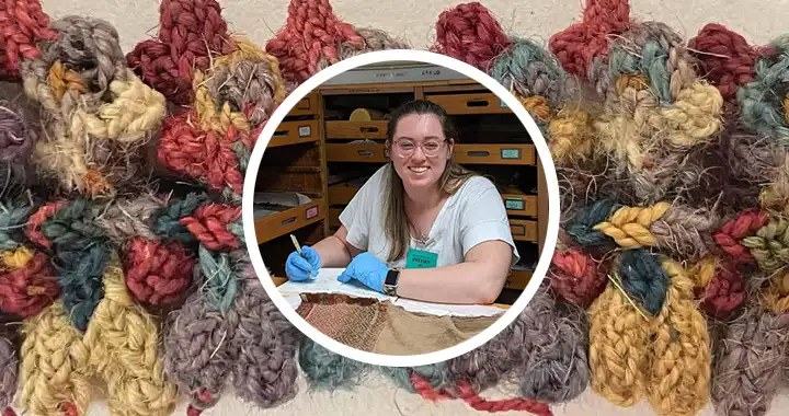 Cross-knit across history: Museum Studies student researches ancient textiles