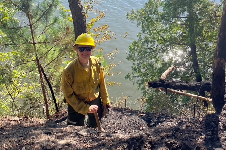 Conservation student blazes a trail as a wildland firefighter