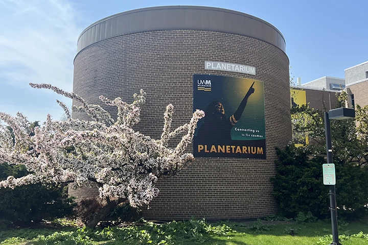 The exterior of the UWM Planetarium