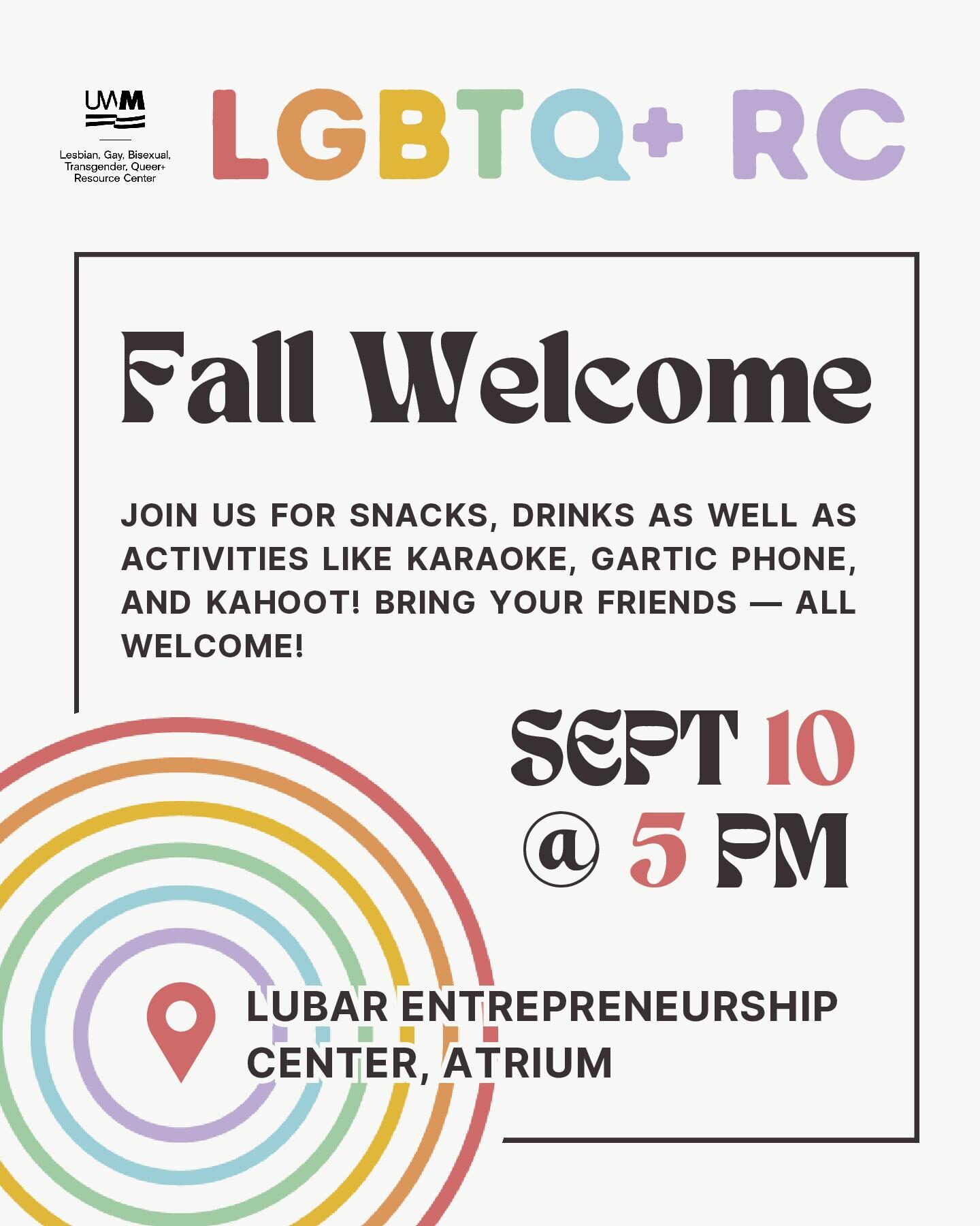 LGBTQ+ Fall Welcome
