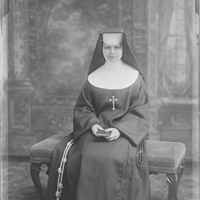 Portrait of nun in full habit