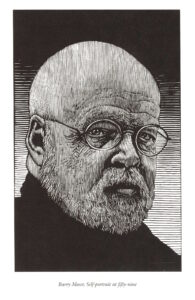 Woodcut of Barry Moser self portrait