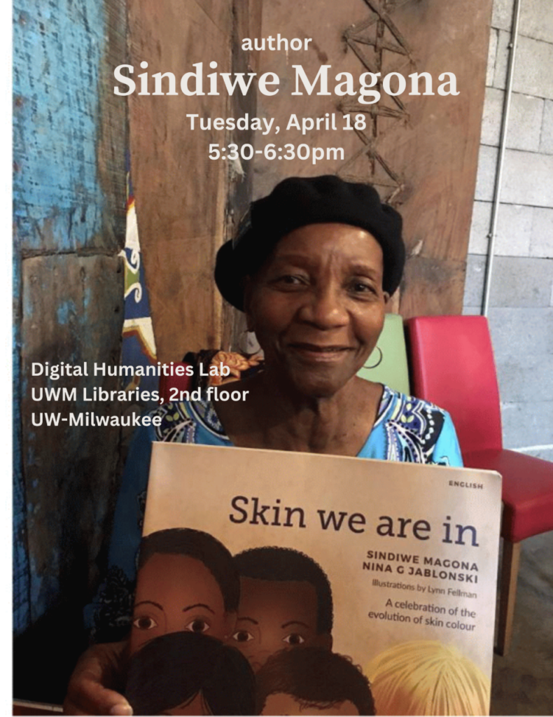 poster for author Sindiwe Magona speaking at UWM