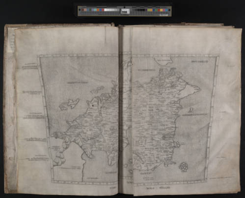 One of the maps in the 1478 copy of Ptolemy's "Geography."