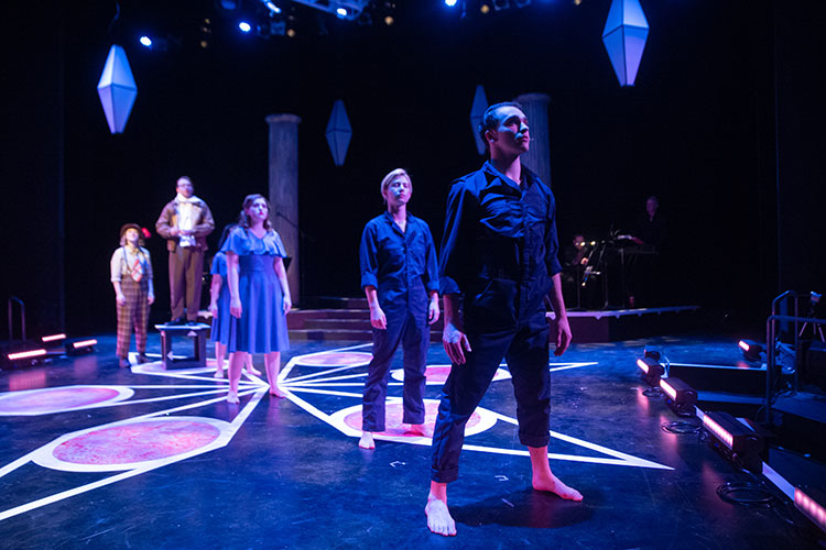 Students during a theatre production