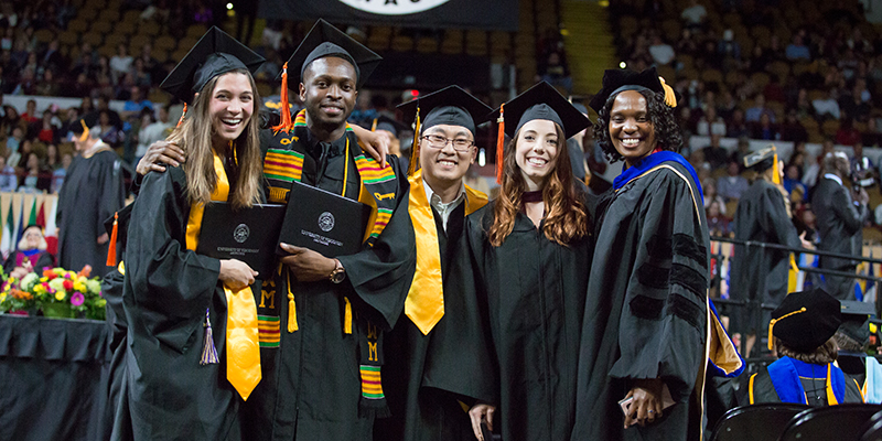 Students at graduation