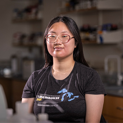 Freshwater science major Jena Choi poses for a portrait. 