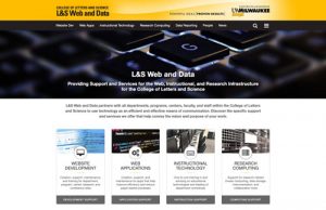 Screen shot of LS Web and Data's new website