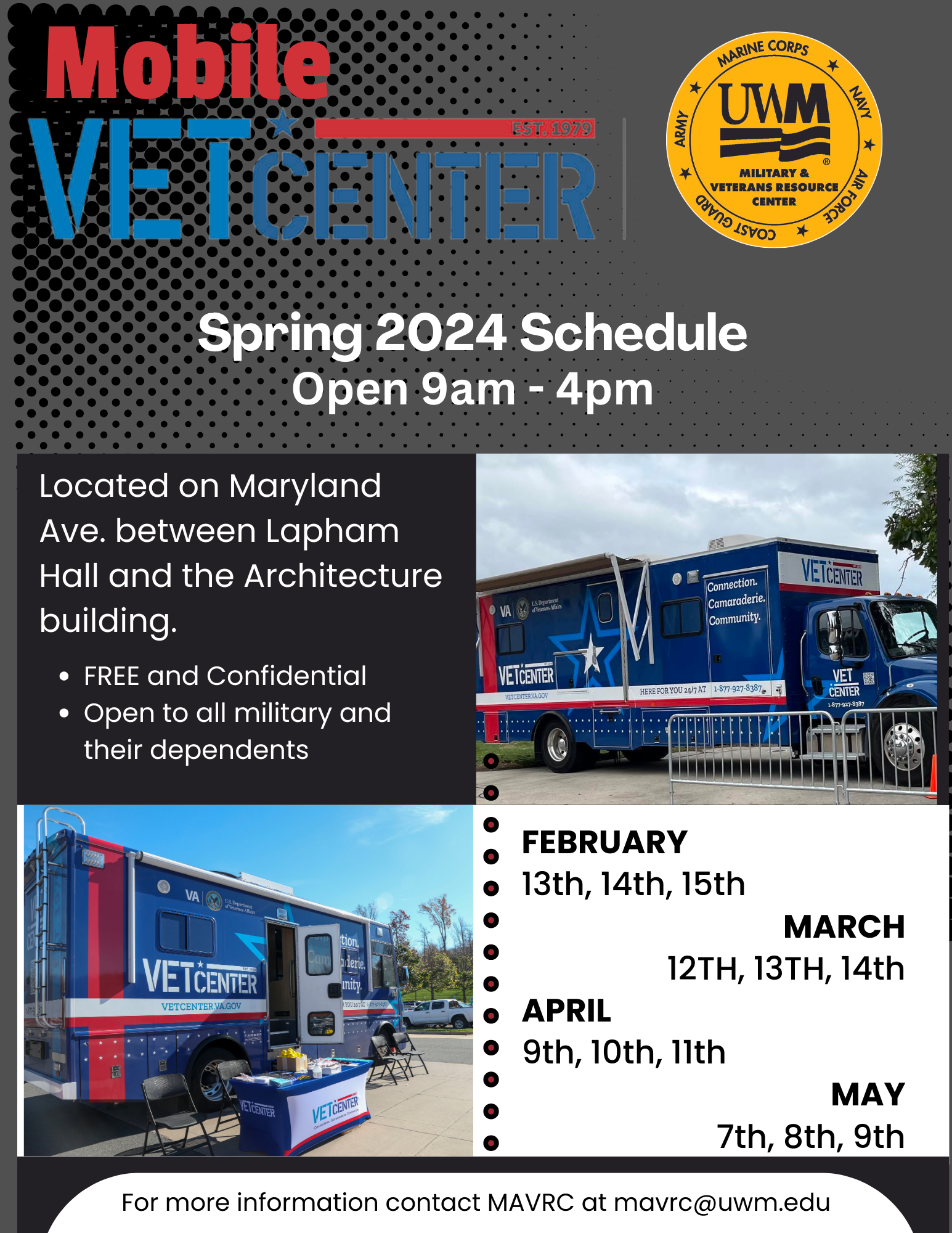 Details For Event 28475 – Mobile Vet Center Visits - Spring 2024