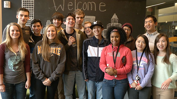 Students who’ve benefited from scholarships gathered for a thank-you in a video celebrating the Foundation’s 40th anniversary. (Photo from Chris Baylor video)