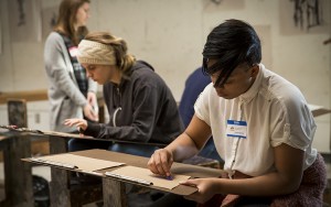 High school students take Saturday art lessons at UWM during the academic year on as part of ArtsECO. (UWM Photo/Derek Rickert)