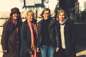 UWM researchers Kristin Sziarto, left, Caroline Seymour-Jorn, Claire Hancock (Université Paris-Est Créteil), and Anna Mansson McGinty in Paris. (Photo provided)