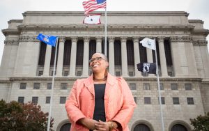 Joan Blakey says a dedicated court system could help women with a history of prostitution address the mental health, substance abuse and education needs that often are barriers to a successful exit from prostitution. (UWM Photo/Troye Fox)