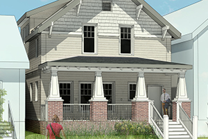 The proposed design for the zero energy house.