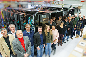 The members of UWM's LIGO team, which contributed computing power to the search for gravitational waves. (UWM Photo/Pete Amland)