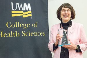 Professor Marylou Gelfer won the College of Health Sciences Leadership Award. 