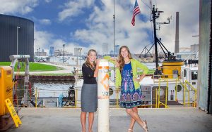 Danielle Cloutier (left) and Shelby LaBuhn, shown at the School of Freshwater Sciences, were chosen for Knauss Fellowships for 2017. (UWM Photo/Pete Amland)