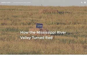 "How the Mississippi River Valley turned red" screen capture