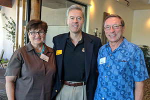 Chancellor Mark Mone poses with Marjorie Krizek and UWM Foundation Board of Trustees member Ron Krizek. The Krizeks have established scholarships for students in accounting and finance. (Contributed Photo)