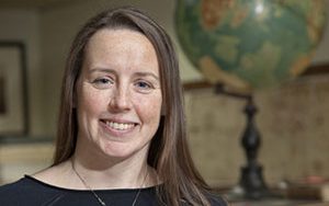 Marcy Bidney, curator of the American Geographical Society Library