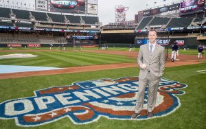 Mike Kennedy grew up rooting for the Minnesota Twins. Now, the UWM grad works for the team. (Brace Hemmelgarn/Minnesota Twins)