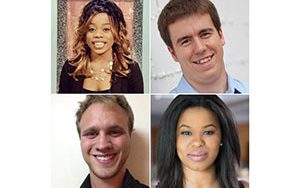 Composite image shows four students.