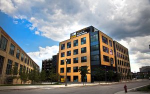 Photo shows the exterior of the Zilber School of Public Health at UWM.