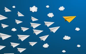 illustration of paper airplanes