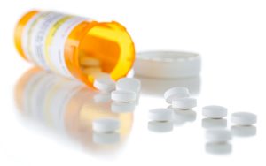 Prescription bottle and pills
