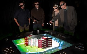 UWM engineering students use holotable