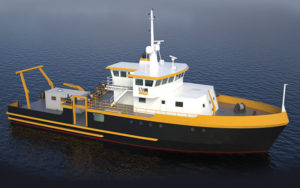 Artist's rendering of new research vessel