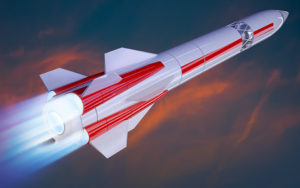 Illustration of a rocket launching