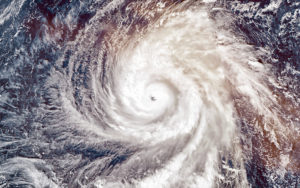 Satellite photo of a hurricane