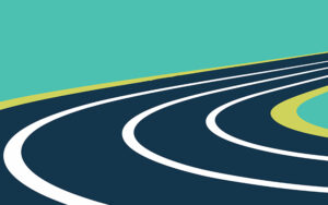 graphic showing a running track