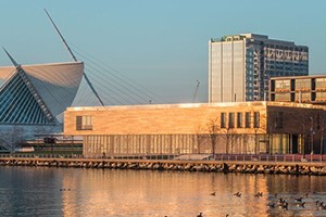 Milwaukee Art Museum's renovation as seen from Lake Michigan.