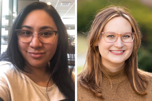 side by side headshots of delfina garay and melissa mueller